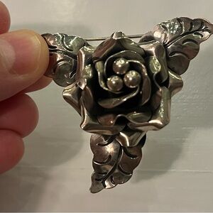 Silver Floral Brooch